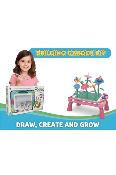 Generic 46-PCS Flower Garden Building Set & Magnetic Drawing Board – 2-in-1 S...