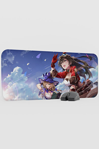 mousepad bastir لوحة ماوس ألعاب كبيرة الحجم من أمبر جينشين إمباكت أنيمي غاتشا...