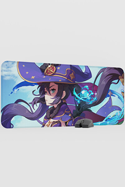mousepad bastir Mona Genshin Impact Anime Gacha V1 - 90X40 XXL Gaming Mouse P...