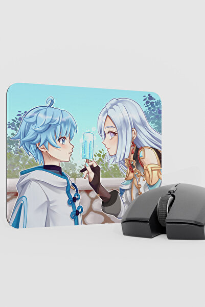 mousepad bastir Chongyun Genshin Impact Anime Gacha V5 - 22X18 Gaming Mouse P...