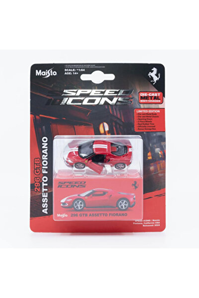 Maisto METAL CAR SPEED ICONS 296 GTB ASSETTO FIORANO RED SCALE 1 TO 64