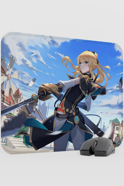 mousepad bastir لوحة ماوس للألعاب Jean Genshin Impact Anime Gacha V3 - 48X40 XL