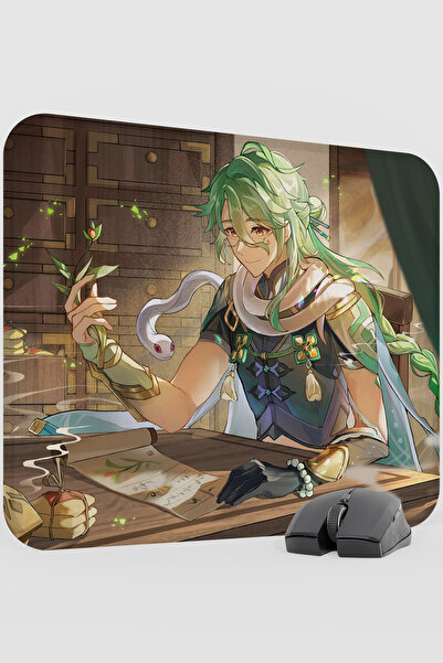mousepad bastir Baizhu Genshin Impact Anime Gacha V1 - 48X40 XL Gaming Mouse ...