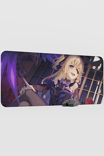 mousepad bastir Fischl Genshin Impact Anime Gacha V4 - 90X40 XXL Gaming Mouse...