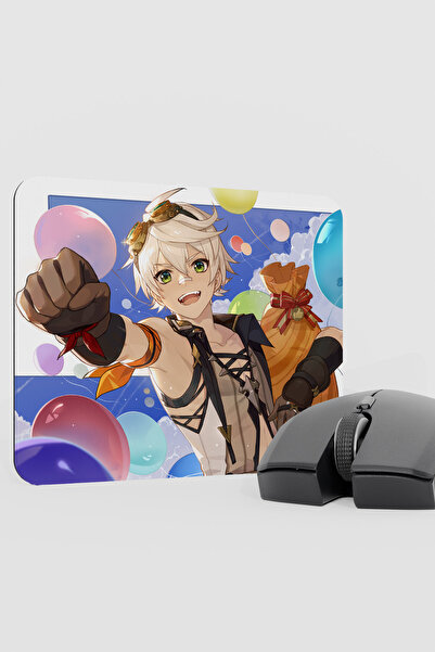 mousepad bastir Bennett Genshin Impact Anime Gacha V4 - 22X18 Gaming Mouse Pa...