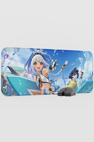 mousepad bastir لوحة ماوس ألعاب موانالي جنشن إمباكت أنيمي غاشا V1 - 70×30 XL