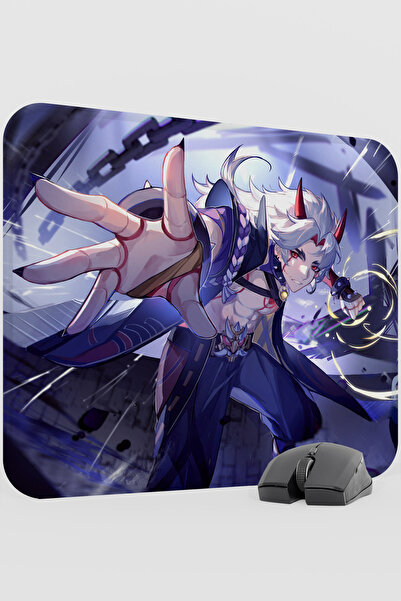 mousepad bastir Itto Genshin Impact Anime Gacha V4 - 48X40 XL Gaming Mouse Pa...