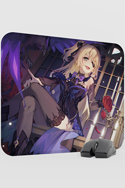 mousepad bastir لوحة ماوس ألعاب Fischl Genshin Impact Anime Gacha V4 - 48X40 XL
