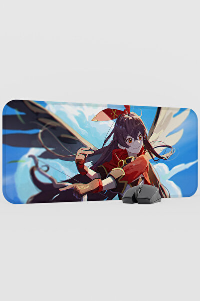 mousepad bastir Amber Genshin Impact Anime Gacha V3 - 70X30 XL Gaming Mouse P...