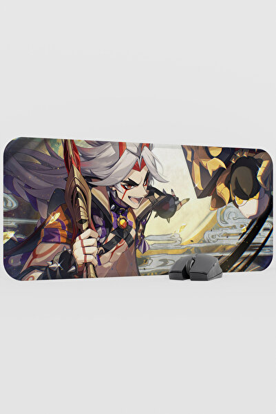mousepad bastir Itto Genshin Impact Anime Gacha V3 - 70X30 XL Gaming Mouse Pa...