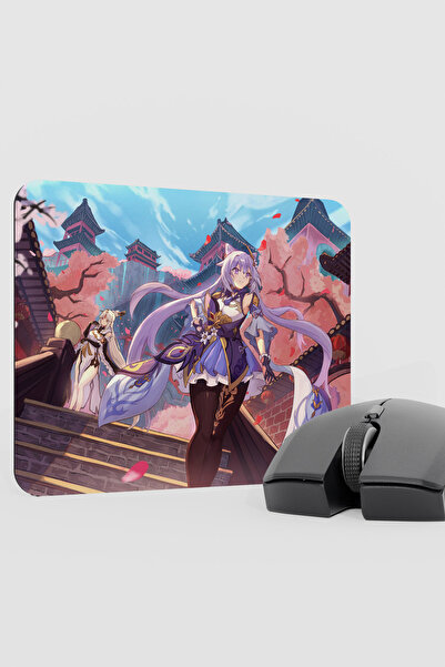 mousepad bastir Keqing Genshin Impact Anime Gacha V1 - 22X18 Gaming Mouse Pad...