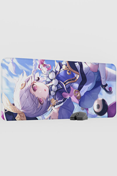 mousepad bastir Qiqi Genshin Impact Anime Gacha V4 - 90X40 XXL Gaming Mouse P...