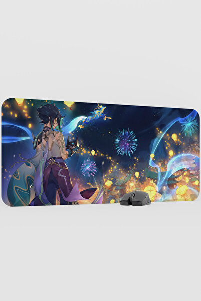 mousepad bastir Xiao Genshin Impact Anime Gacha V3 - 90X40 XXL Gaming Mouse P...