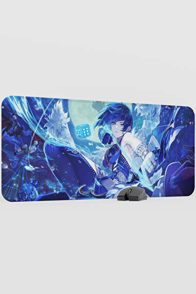 mousepad bastir Yelan Genshin Impact Anime Gacha V2 - 90X40 XXL Gaming Mouse ...