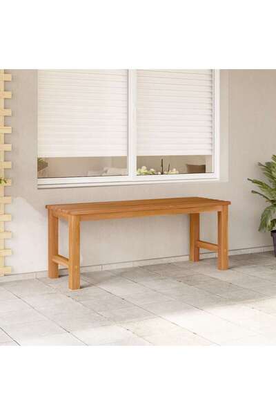 vidaxl Garden Bench 114 cm Solid Teak Wood