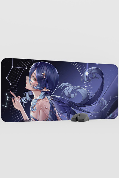 mousepad bastir لوحة ماوس ألعاب كانديس جينشين إمباكت أنيمي غاتشا V5 - 90×40 XXL