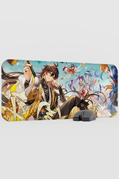 mousepad bastir Zhongli Genshin Impact Anime Gacha V3 - 70X30 XL Gaming Mouse...