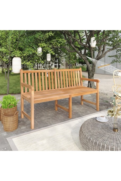 vidaxl Garden Bench 150 cm Solid Teak Wood