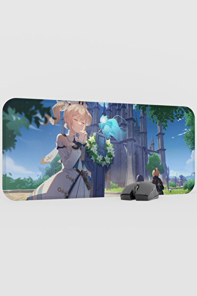 mousepad bastir لوحة ماوس للألعاب باربرا جنشن إمباكت أنيمي غاشا V1 - 70×30 XL