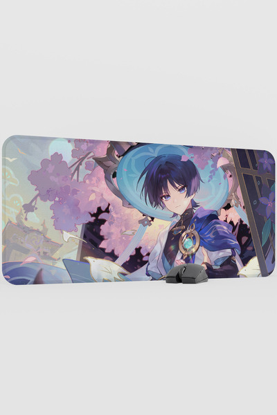 mousepad bastir Wanderer Genshin Impact Anime Gacha V4 - 90X40 XXL Gaming Mou...