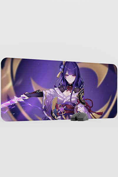 mousepad bastir Raiden Genshin Impact Anime Gacha V2 - 90X40 XXL Gaming Mouse...