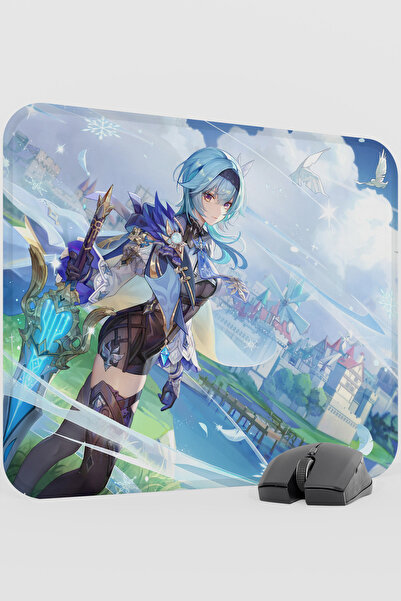 mousepad bastir Eula Genshin Impact Anime Gacha V1 - 48X40 XL Gaming Mouse Pa...