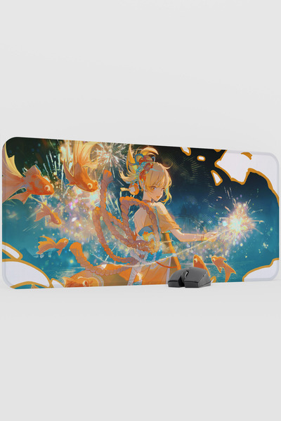 mousepad bastir Yoimiya Genshin Impact Anime Gacha V3 - 90X40 XXL Gaming Mous...