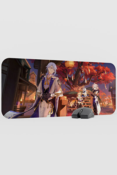 mousepad bastir Ayato Genshin Impact Anime Gacha V2 - 70X30 XL Gaming Mouse P...