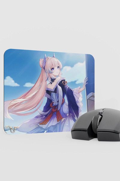 mousepad bastir لوحة ماوس ألعاب Kokomi Genshin Impact Anime Gacha V2 - 22X18