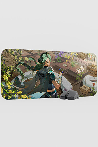 mousepad bastir Baizhu Genshin Impact Anime Gacha V4 - 70X30 XL Gaming Mouse ...