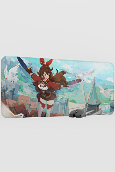 mousepad bastir Amber Genshin Impact Anime Gacha V4 - 90X40 XXL Gaming Mouse ...