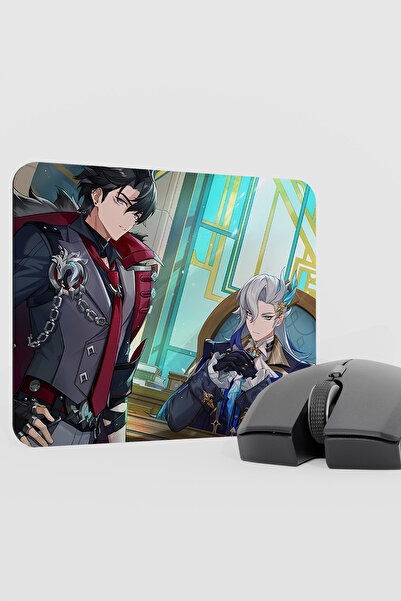 mousepad bastir Neuvillette Genshin Impact Anime Gacha V5 - 22X18 Gaming Mous...