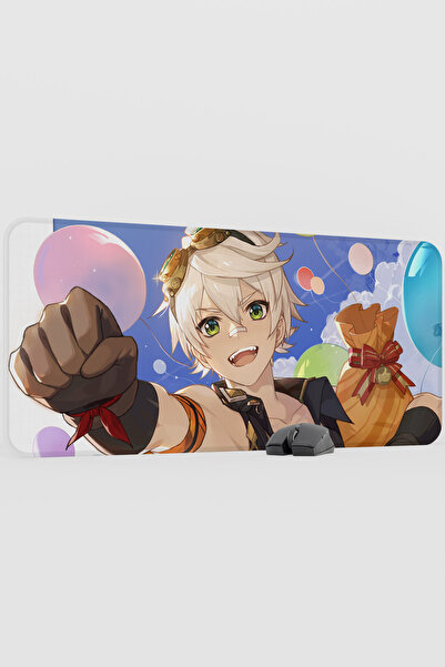 mousepad bastir Bennett Genshin Impact Anime Gacha V4 - 90X40 XXL Gaming Mous...