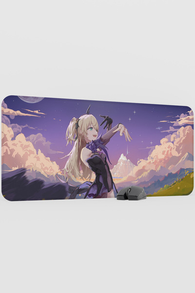 mousepad bastir Fischl Genshin Impact Anime Gacha V3 - 90X40 XXL Gaming Mouse...