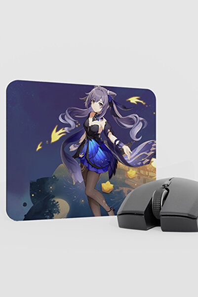 mousepad bastir Keqing Genshin Impact Anime Gacha V2 - 22X18 Gaming Mouse Pad...