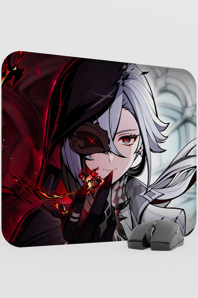 mousepad bastir لوحة ماوس ألعاب Arlecchino Genshin Impact Anime Gacha V1 - 48...