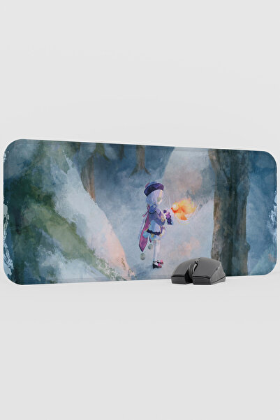 mousepad bastir Qiqi Genshin Impact Anime Gacha V3 - 70X30 XL Gaming Mouse Pa...