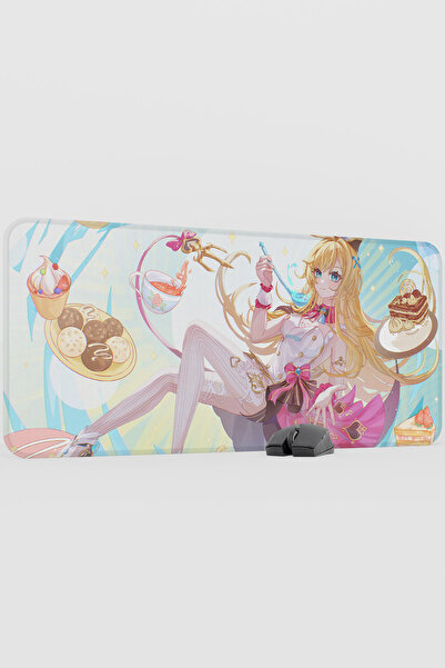 mousepad bastir Escoffier Genshin Impact Anime Gacha V5 - 90X40 XXL Gaming Mo...