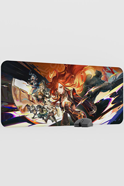 mousepad bastir Mavuika Genshin Impact Anime Gacha V3 - 90X40 XXL Gaming Mous...