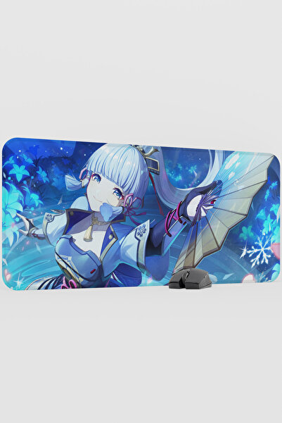 mousepad bastir لوحة ماوس ألعاب Ayaka Genshin Impact Anime Gacha V3 - 90x40 XXL