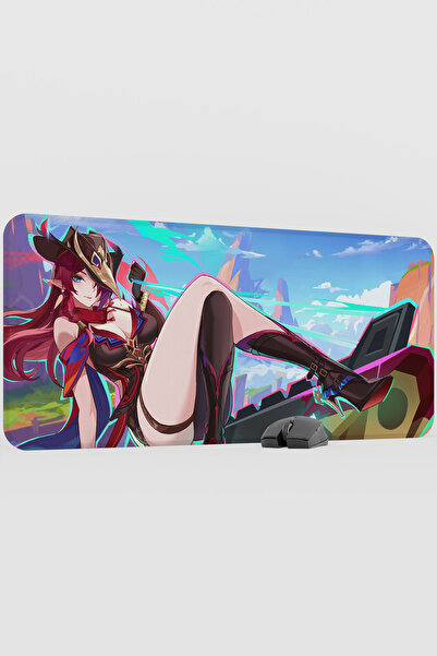 mousepad bastir Chasca Genshin Impact Anime Gacha V1 - 90X40 XXL Gaming Mouse...
