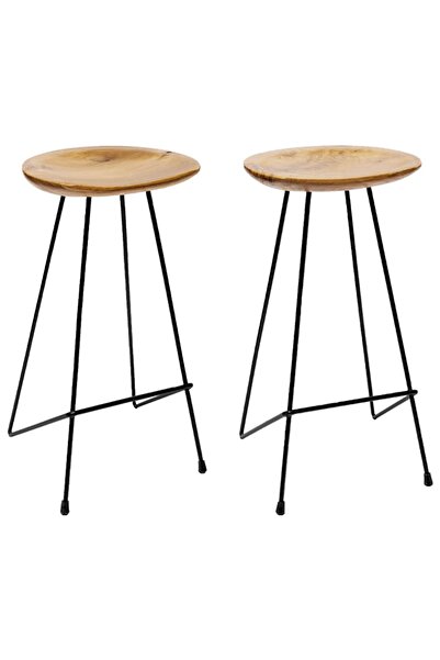 vidaxl Bar Stools 2 pcs Solid Teak Wood