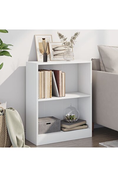 vidaxl Bookshelf White 60x24x76 cm Engineered Wood