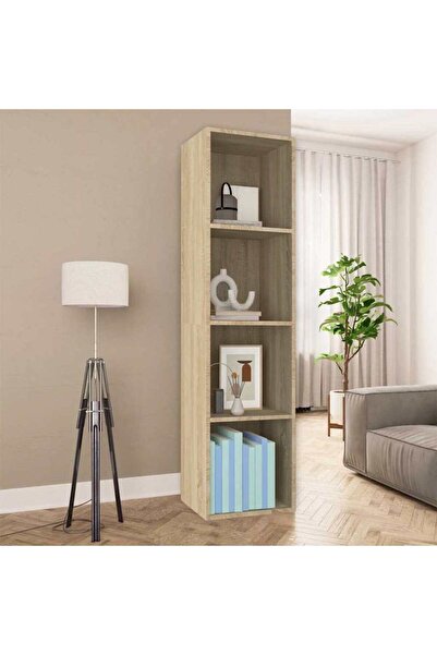 vidaxl Book Cabinet/TV Cabinet Sonoma Oak 36x30x143 cm Engineered Wood