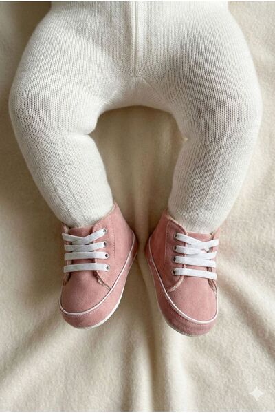 Numix Baby Kids Organic Cotton Lined, Baby First Step Shoes, Lace-Up, Fur Lin...