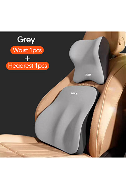Choice8 بدلة رمادية، مسند رأس للسيارة الكهربائية، دعم قطني، وسادة قطنية، وساد...