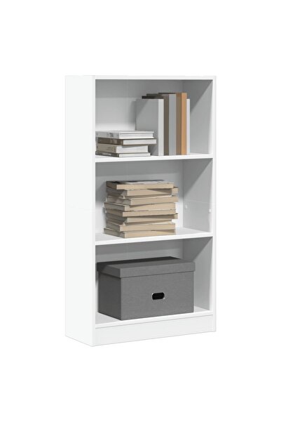 vidaxl Bookcase White 60x24x109 cm Engineered Wood