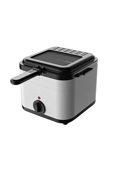 Generic مقلاة كهربائية عميقة سعة 2.5 لتر مصنوعة من الفولاذ المقاوم للصدأ