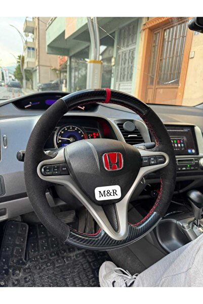 M&R OTO KILIF AKSESUAR Honda FD 6 Orijinal Parlak Kristal Karbon Süet Kaplama...