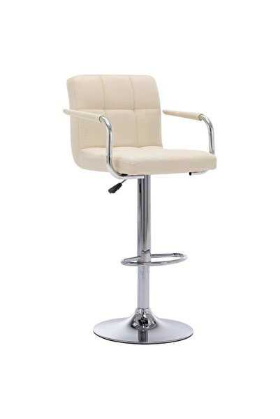 vidaxl كرسي بار من قماش كريمي